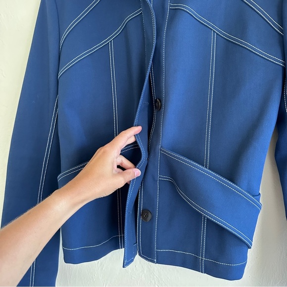 Derek Lam 10 Crosby Belted Collar Button Jacket - Picture 5 of 8